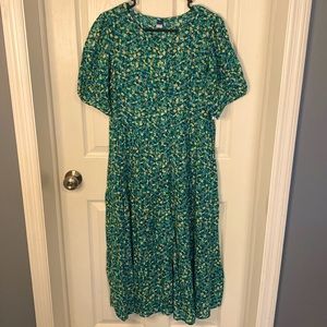 Old Navy Green Floral Dress